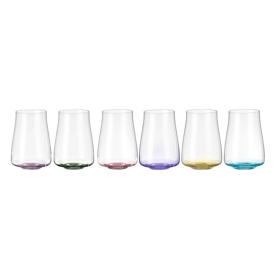 Poppy Handblown Crystal Highball Glasses — Six Tints, Set of 6