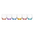 Iris Handblown Crystal Stemless Wine Glasses — Six Tints, Set of 6