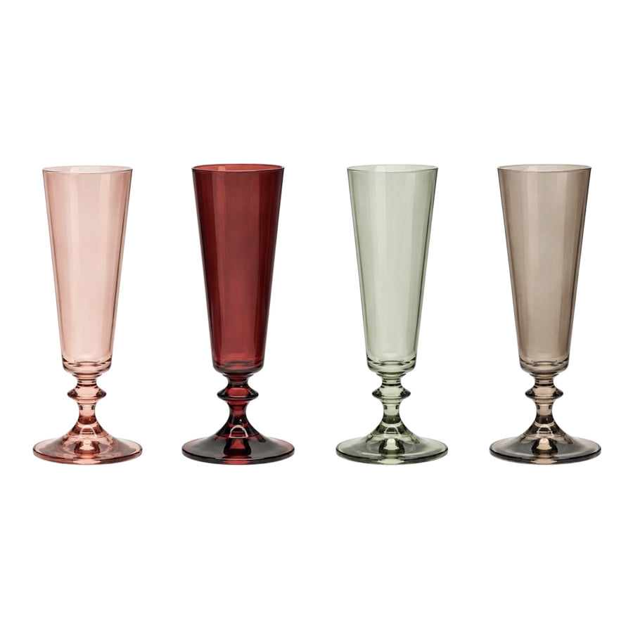 Pontil Quartet — Champagne Flutes, Set of 4