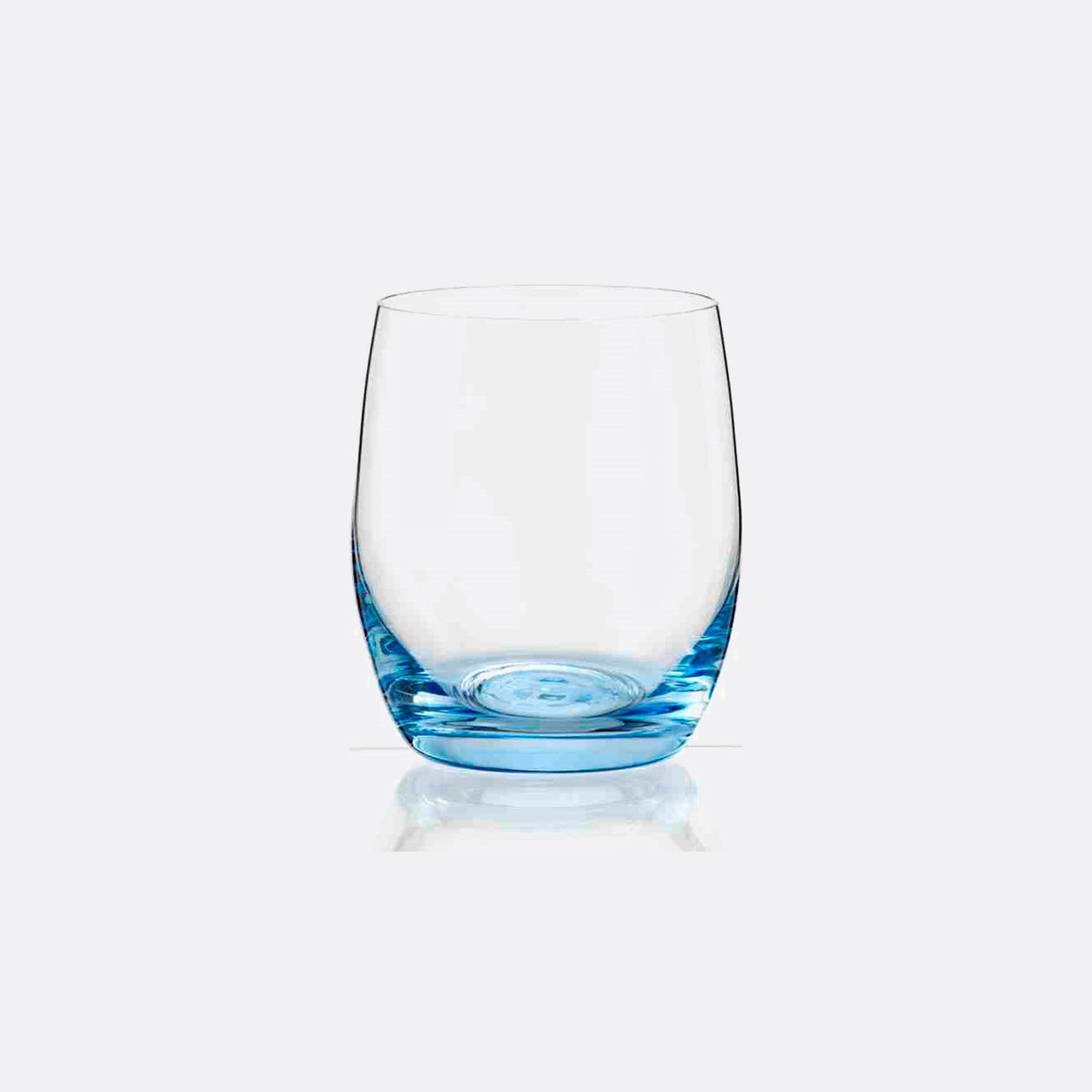 Iris Handblown Crystal Stemless Wine Glasses — Six Tints, Set of 6