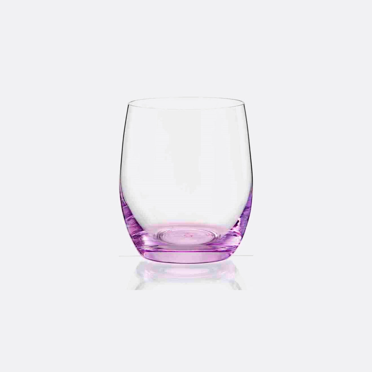 Iris Handblown Crystal Stemless Wine Glasses — Six Tints, Set of 6