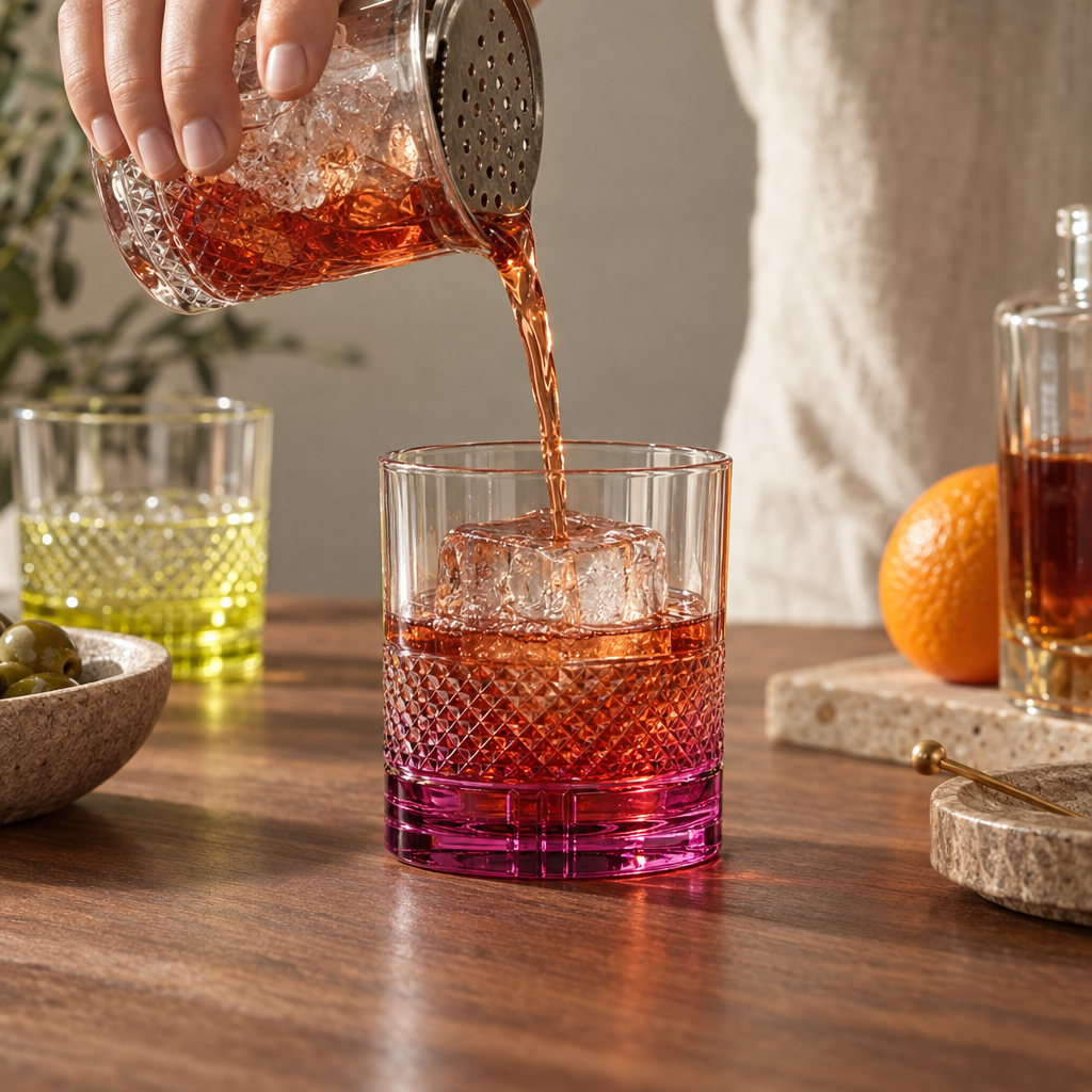Facet tumblers: the pour