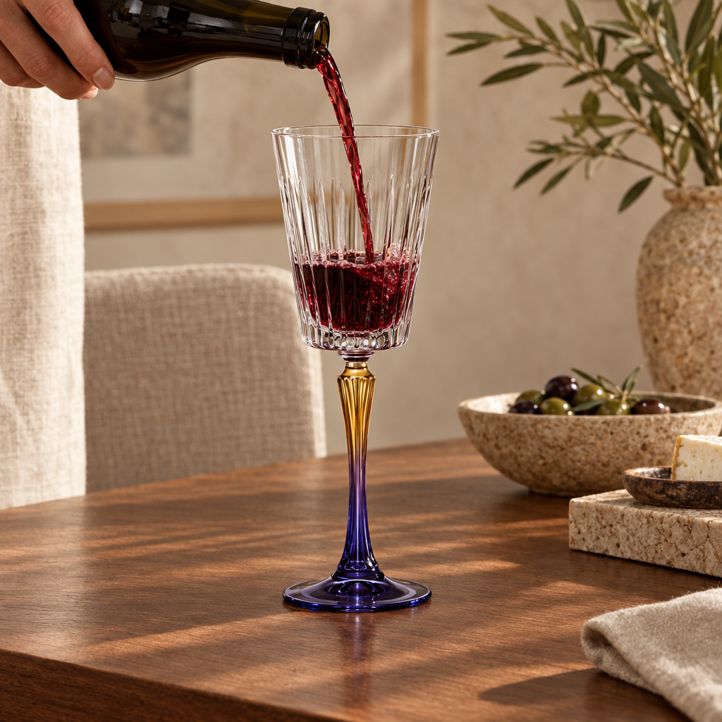 Vesper wine glasses: the pour