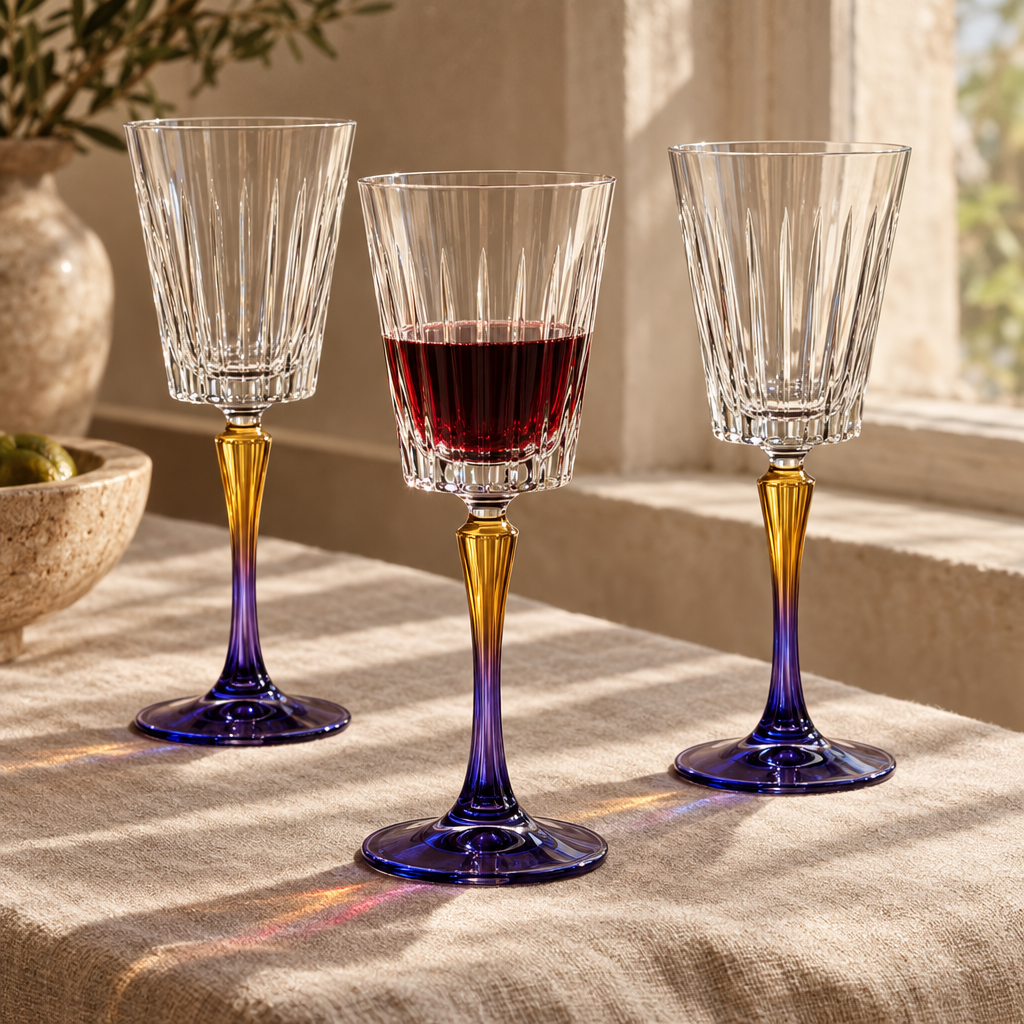 Vesper wine glasses: window light