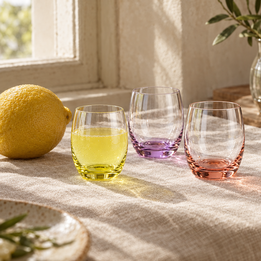 Iris shot glasses: window light