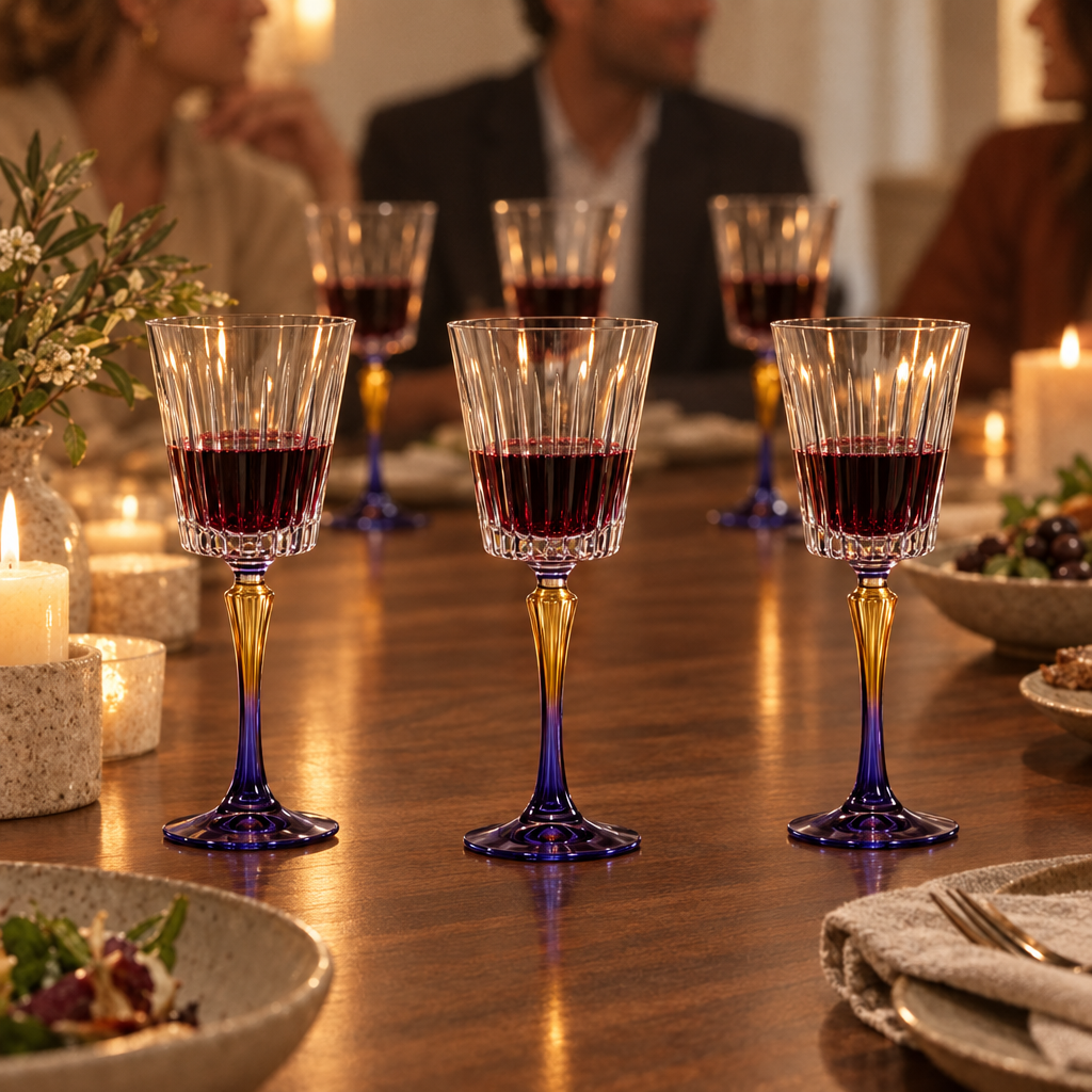 Vesper wine glasses: dinner for six