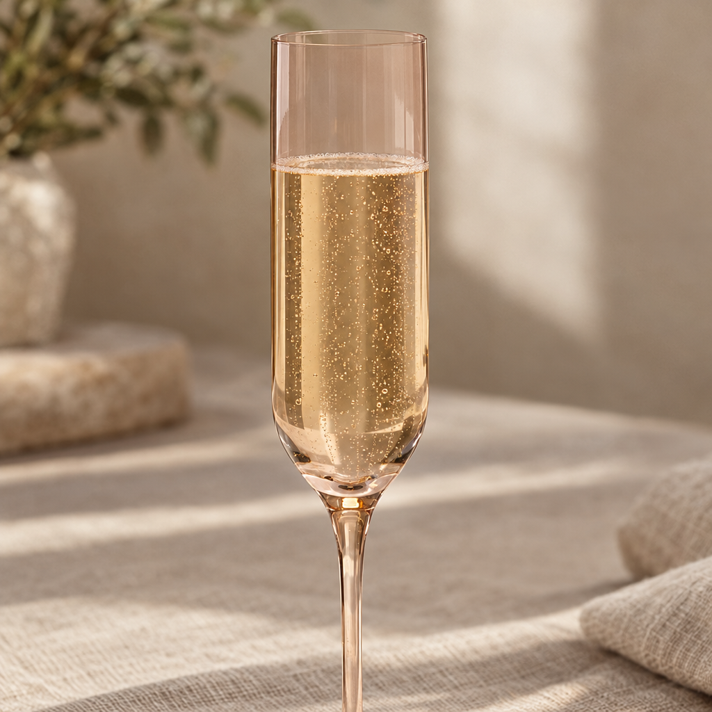 Marver champagne flutes: detail