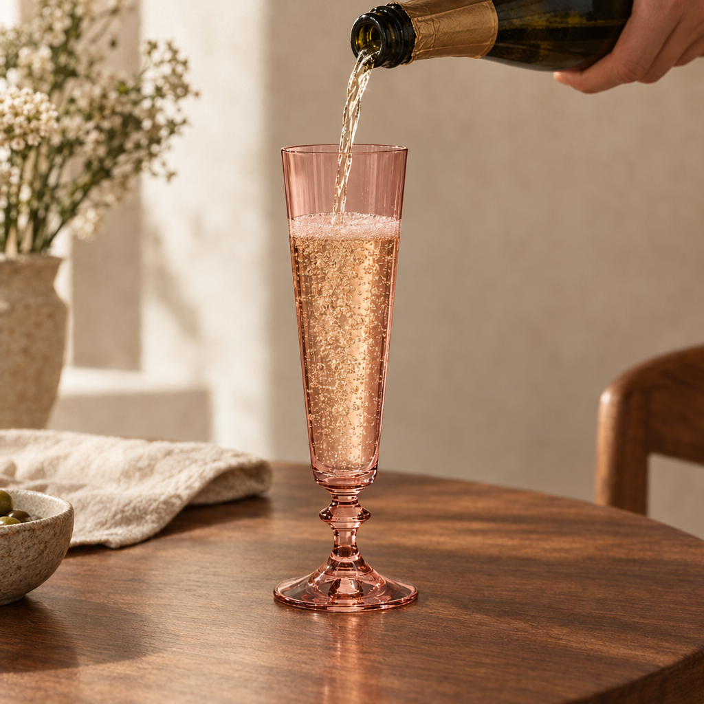 Pontil champagne flutes: the pour