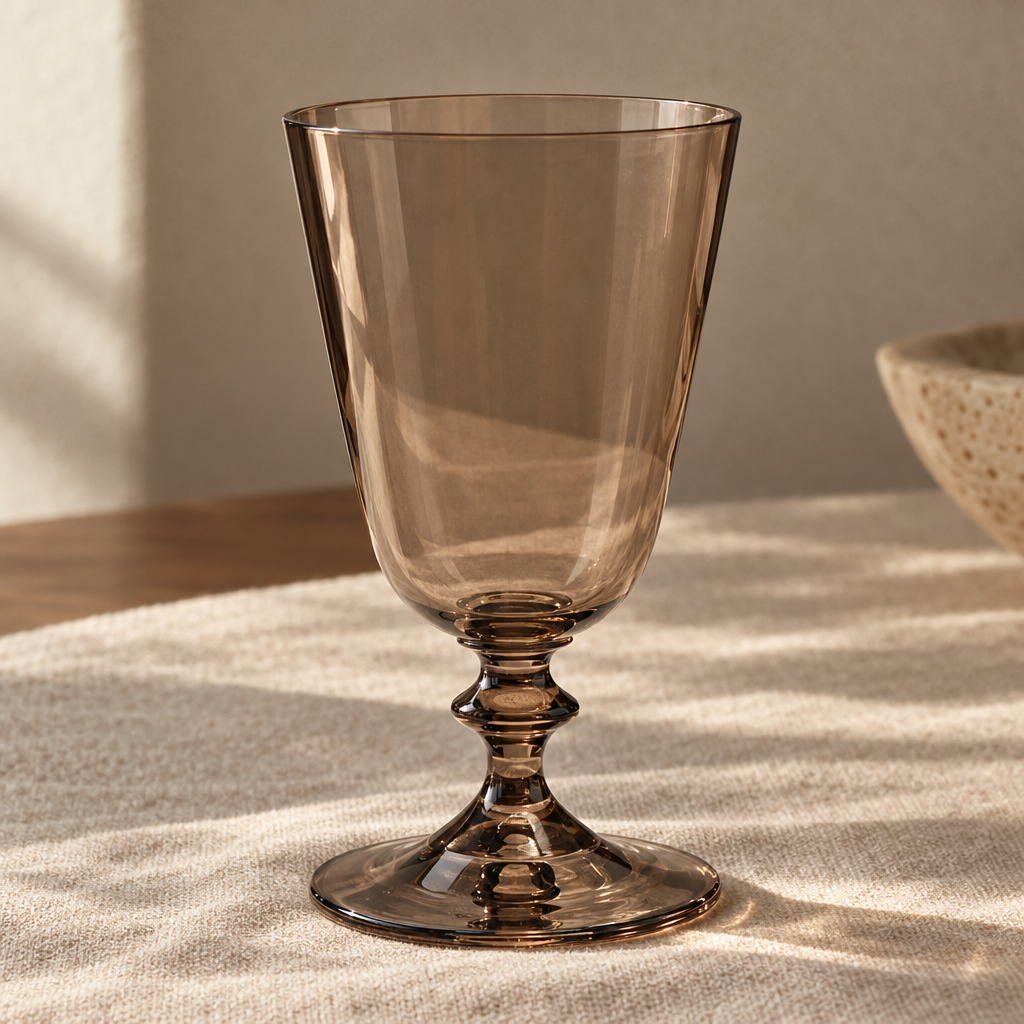 Pontil wine glasses: detail umber