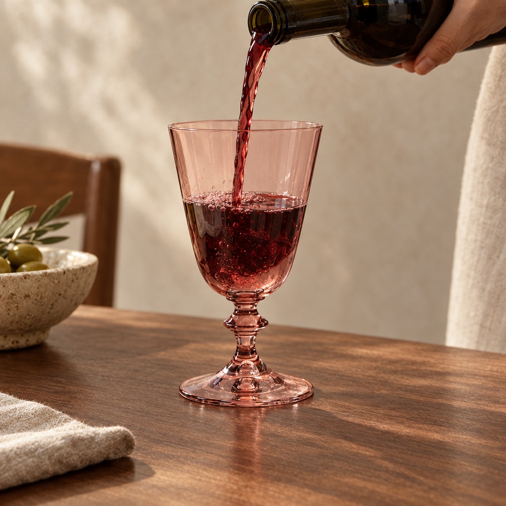 Pontil wine glasses: the pour