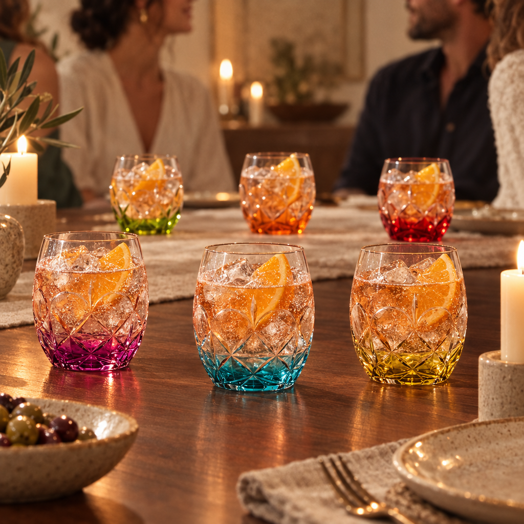 Ember tumblers: dinner for six