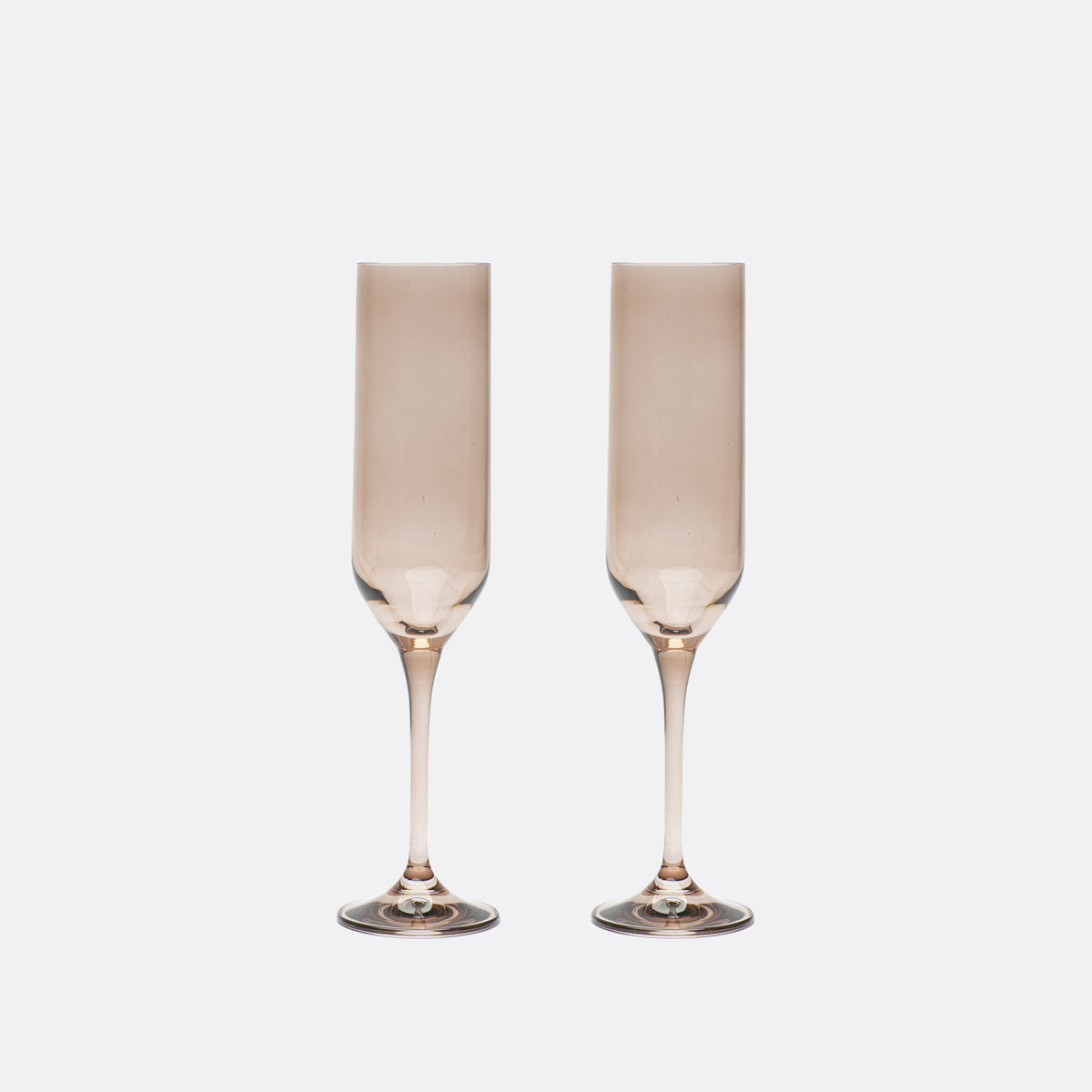 Marver Handblown Crystal Champagne Flutes — Set of 2