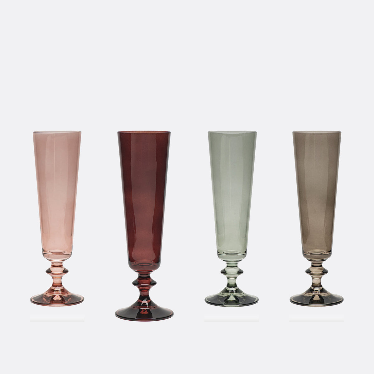 Pontil Quartet — Champagne Flutes, Set of 4